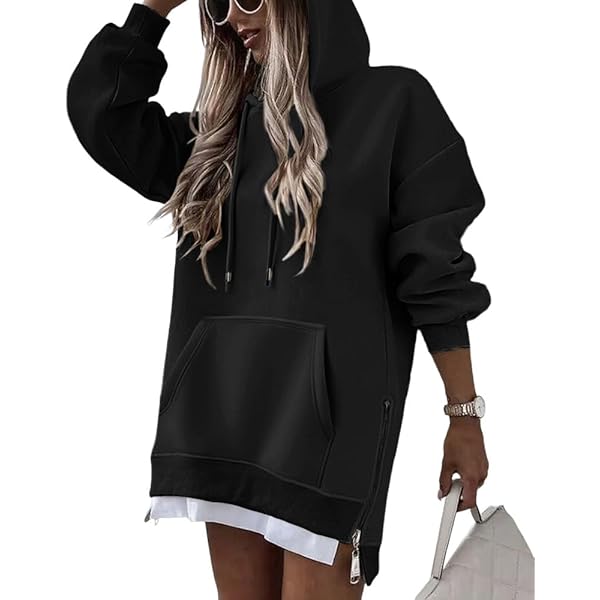 エルメ　Erme Slit over size sweat Amazon.com: CHICME Women Oversized Sweatshirt Zipper Slit Long