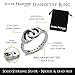 Silver Phantom Jewelry Handcuff Ring with Chain Band in 925 Sterling Silver (Size 7)