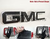 Decal Concepts GMC Sierra/Yukon Black Carbon Fiber Front Grill Emblem Overlay Wrap Kit (07-17)