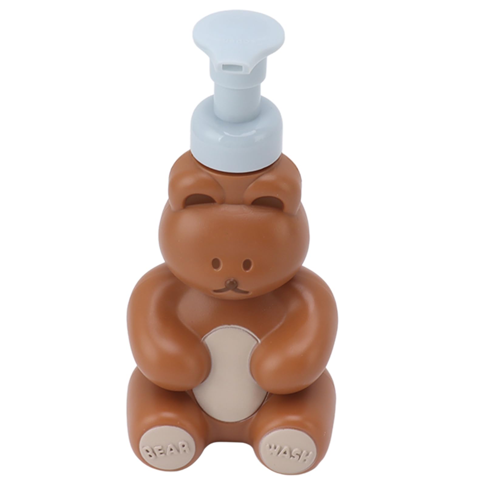 Bear Shaped Refillable Dispenser Bottle, Cute Cartoon Pump Bottle for Hand Soap, Shampoo, Lotion Empty Liquid Soap Dispenser for Bathroom, Kitchen Counter Decor