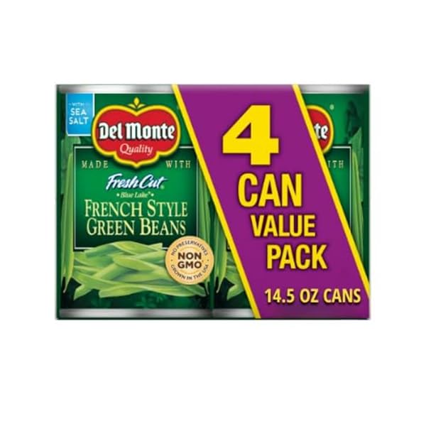 DEL MONTE CANNED FRESH CUT BLUE LAKE FRENCH STYLE GREEN BEANS, 14.5 OUNCE (PACK OF 4) FRENCH STYLE, 14.5OZ (PACK OF 4) 2002159