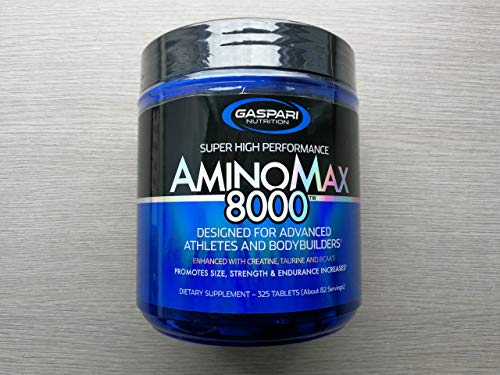 Gaspari-Nutrition-Amino-Max-8000-Package-of-1-x-325-Tablets--BCAA-Creatine-Monohydrate--Taurine--Glutamine-Micellar-Casein