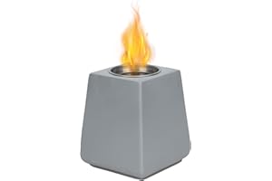 ONLYFIRE OUTDOOR LIVING Onlyfire Smokeless Tabletop Fire Pit, Mini Portable Concrete Ethanol Fireplace, Small Table Fire Bowl for Indoor and Outdoor Use, Bio Ethanol Fuel