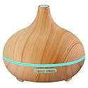 VicTsing 300ml Cool Mist Humidifier Ultrasonic Aroma Essential Oil Diffuser for Office Home Bedroom Living Room Study Yoga Spa - Wood Grain