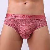 Lightning Deals Man Boxer,ZYooh Sexy Soft Cotton Breathable Bulge Pouch Briefs Trunks Underpants (Red, L)