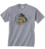 DirtyRagz Men's Shark Eating Kitten Cat T-Shirt