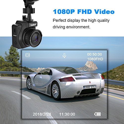 Car Dash Cam with WiFi, Conbrov DC80 1.5" HD 1080P Car Dashboard Camera Recorder with GPS, G-sensor, Motion Detection, Parking Monitoring and WDR, SD Card Not Included