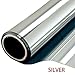 Window Film One Way Mirror Film Daytime Privacy Static Non-Adhesive Decorative Heat Control Anti UV Window Tint for Home and Office, Silver 35.4