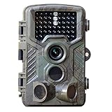 HD 1080P 12MP Game and Trail camera for Deer Hunting , No Glow Infrared Scouting Camera Night Vision max to 82ft with 46pcs LEDs , 2.4