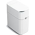 CTIME 3 Gallon Motion Sensor Bathroom Trash Can with Exhaust Fan for Automatic Bag Expanding - 2nd Gen Smart Slim Small Garbage Can (6" W x 11" L x 13" H)