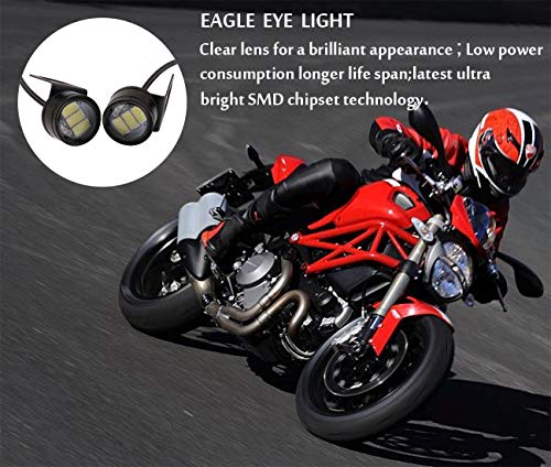 Eagle Eye LED, Yeeco 2PCS DC12V 3W White Daytime Running Lights Bulb, DRL LED Tail Back Fog Light for Car Motorcycle Vehicle - Thumbnail 6