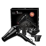 Professional Infrared Ionic Hair Dryer, Blow Dryer with Diffuser, Concentrator and Comb, 1875w Powerful Hair Dryer Faster Drying, 2 Speeds 3 Heat with Cool Shot Button, Black