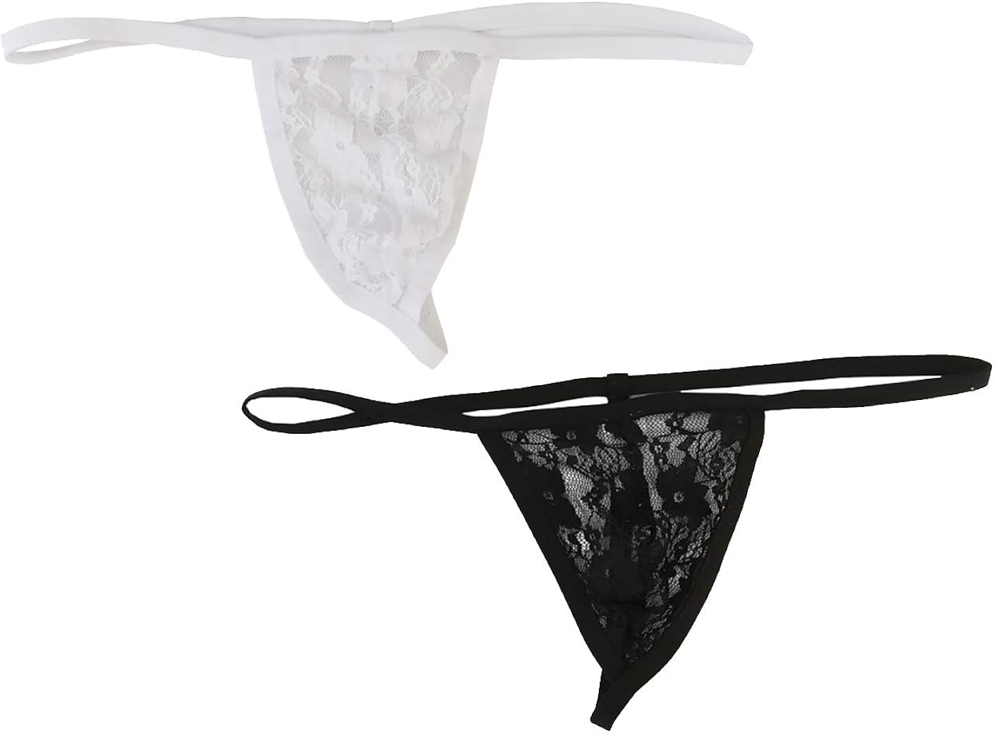 4UFiT Men's See Through Thongs Underwear Lace Thongs GStrings at