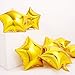 24pcs Star Shape Foil Mylar Balloons,18 Inch Gold Pentagram Balloon For Birthday Party & Wedding Decoration By ZOOYOO.