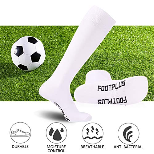image for Classic Soccer Socks, FOOTPLUS Men Women Solid Long oftball Volleyball