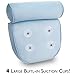 Kleeger Non Slip Home Spa Bath Pillow With Back And Neck Support. Waterproof, With Built In Suction Cups, Extra Padding For Ultimate Relaxation Experience