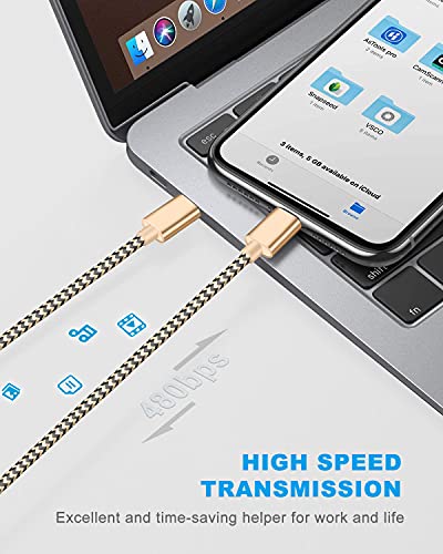 USB C to Lightning Cable 2 Pack 5FT,USB C iPhone Charger Cable Nylon Braided USB Type C to Lightning Cable Fast Charging Syncing Cable for iPhone 11 Pro/11/XR/XS/AirPods Pro/iPad Air/iPad Pro