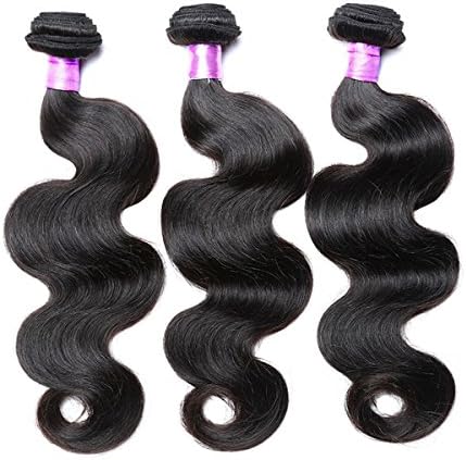 Vedar Beauty Women's Unprocessed 6A Peruvian Virgin Hair Body Wave Human Hair Weave Natural Black Mix Length 3Pcs Lot 16Inch 18Inch 20Inch