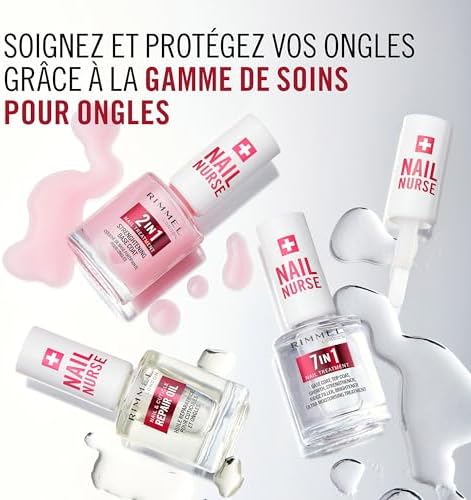 London Soin des ongles - Base & Top Coat 7 en 1 polyvalents, sèche rapidement, fini lisse, protège les ongles, scelle la couleur, formule vegan 12 ml