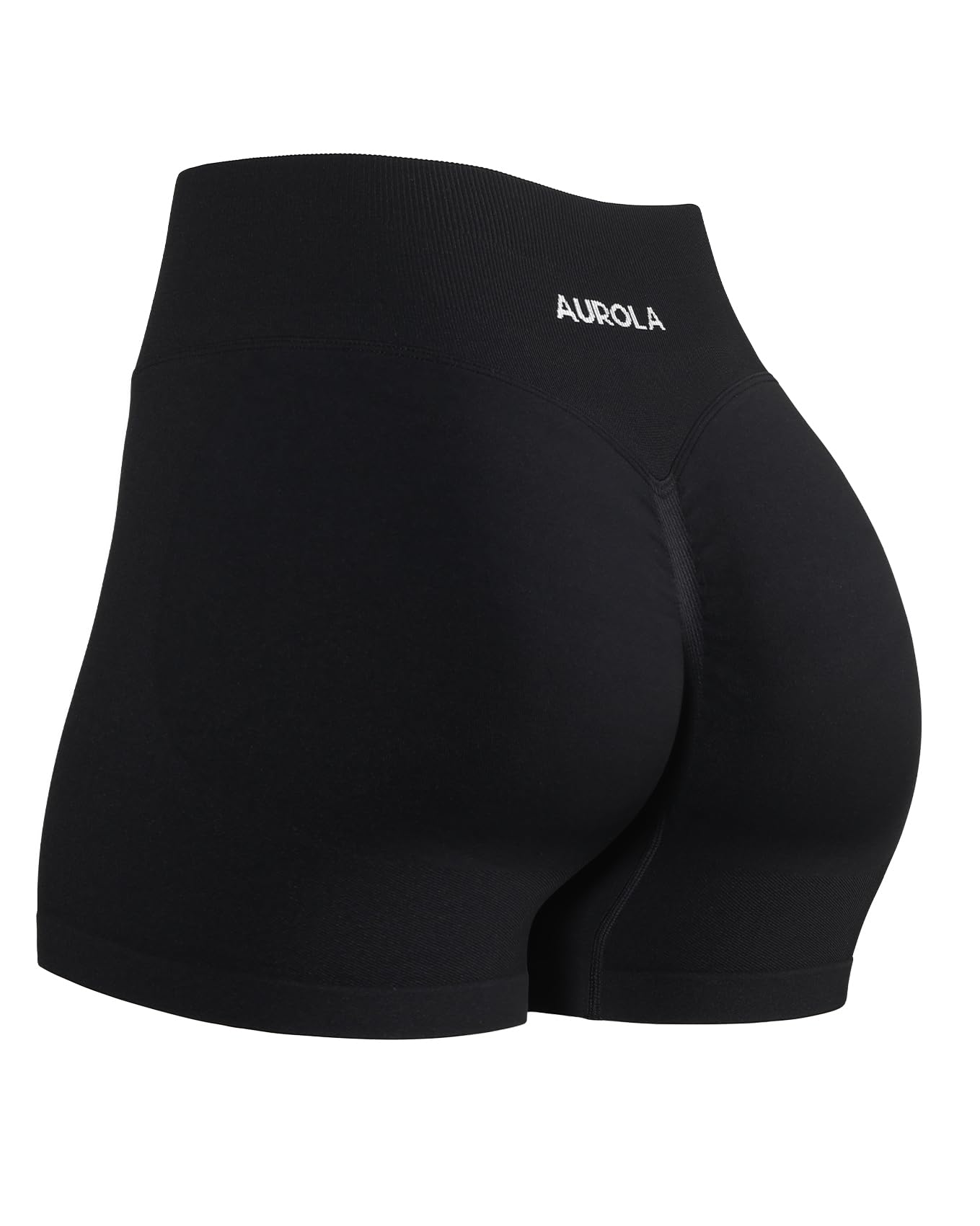Photo 1 of AUROLA Influence Collection Workout Shorts for Women,No Roll Up New Scrunch SeamlessGym Short-2.5" Inseam, Black, XS