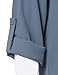 Youtalia Women 3/4 Sleeve Tops, Ladies Chiffon V Neck Blouse Pleated Curved Hem Casual Tunic Tops (XX-Large, Blue Grey)
