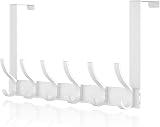 CASPLUS Over Door Hooks Heavy Duty 12 Hooks Aluminum White 55 lb view 1