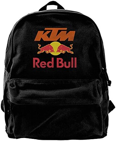 SHshuo Red Bull VS KTM Logo Canvas Backpack Travel Bag