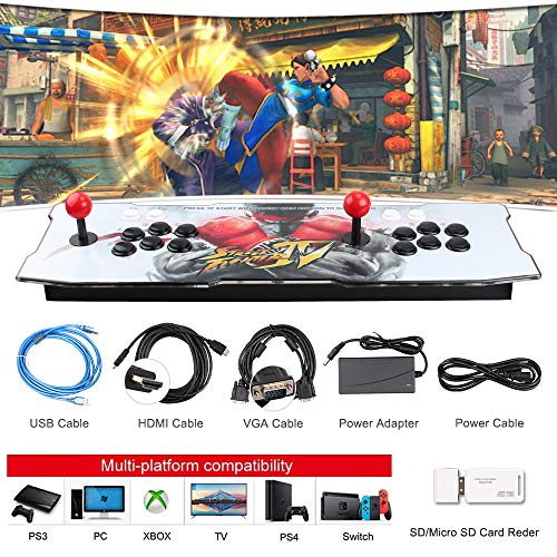 ElementDigital Arcade Game Console 1080P 3D & 2D Games 2350 in 1 Pandora's Box 2 Players Arcade Machine with Arcade Joystick Support Expand 6000+ Games