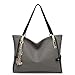 Abshoo Women Shoulder Bag PU Leather Tote Crossbody Purse Handbags (Grey)