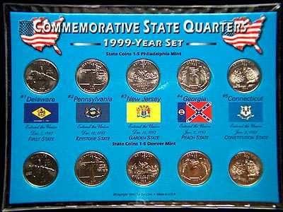 1 State Flag Design State Quarter Holders Complete 10 Year Set Images, Photos, Reviews