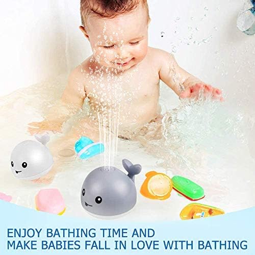 Baby Bath Toys, Baby Light Up Bath Tub Toys, LED Light Up Sprinkler Toy Whale Water Sprinkler Pool Toys…, Small - Image 4