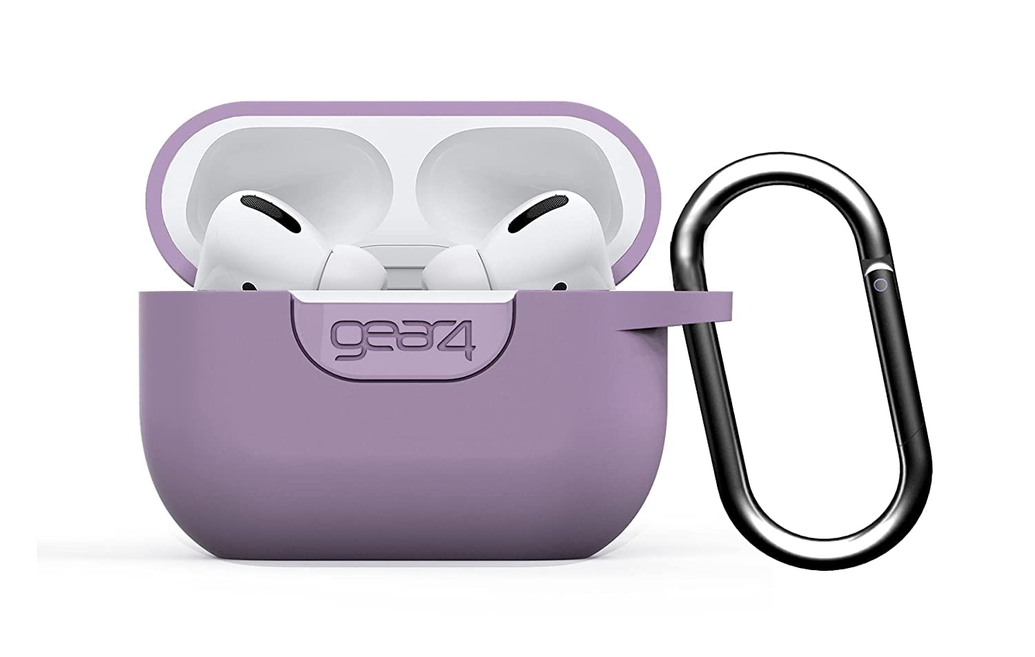 ZAGG Gear 4 Apollo Protective Case for Airpods Pro, Slim, Silicone, Wireless Charging, (Purple)