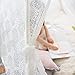 Lace Teepee Tent for Kids, Boho Tent Outdoor | Indoor, White Teepee Tent for Girls, Sheer Lace Tipi Canopy for Wedding, Party, Photo Prop