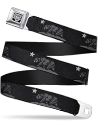 Buckle-Down Seatbelt Belt - Cali Bear Black/Grays - 1.5