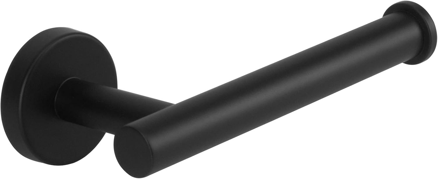 NearMoon Bathroom Toilet Paper Holder, Premium SUS304 Stainless Steel Rustproof Wall Mounted Toilet Roll Holder for Bathroom, Kitchen, Washroom (Matte Black): Kitchen & Dining
