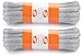 OrthoStep Oval Athletic Light Grey 45 inch Shoelaces 2 Pair Pack
