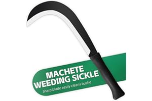 LOZHGO Sickle Machete for Yard Work Machetes for Cutting Trees Billhook Brush Clearing Sickle Garden Tool Brush Axe Harvest Knife Heavy Duty Machete Sickle for Gardening Sickle Machete Camping Farming
