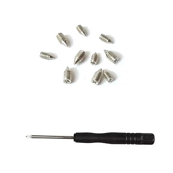 Nickel Plated Tip Screws Pointed Cross Slot Leather Accessories for Belt Buckle Wallet Handbag Purse Includes Screwdriver (Silver)