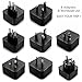 BESTEK USB Travel Power Strip with 8 International Adapters,5-Port 40W USB Charging Station with 2-Outlet Surge Protector