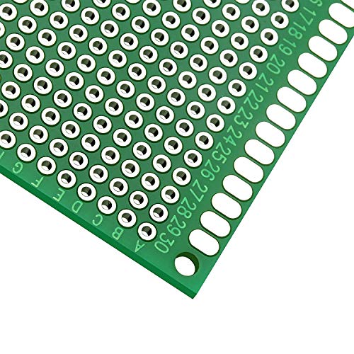LampVPath (Pack of 2) PCB Prototype Board, Double Sided PCB Proto Board for DIY Solder Breadboard, 8cm X 12cm(3.150" X 4.724") Universal Printed Circuit Board
