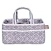 Circles Gray Storage Caddy - Circles Body, Handles and Lining, Solid Trim, Gray and White, Two Handles, 12 in x 6 in x 8 in