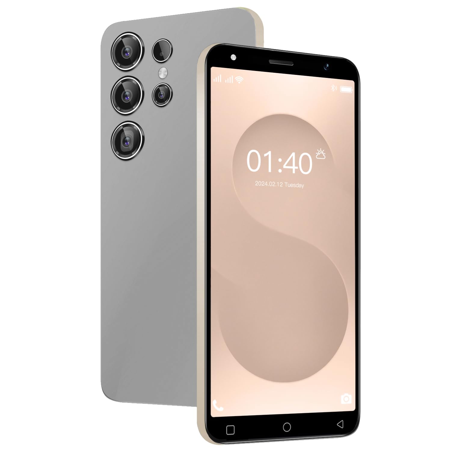 LatsYrs 4G Smartphone 2GB and 16GB /Expandable Storage 128GB, MediaTek Processor 3500mAh Long-Lasting Battery,Dual SIM Dual Camera,Smooth (L25Ultra-Grey)