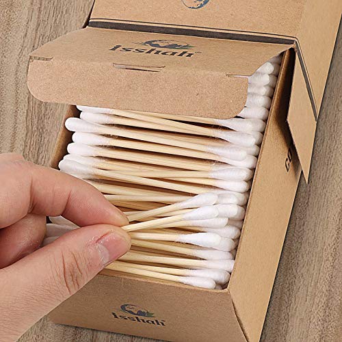 Bamboo Cotton Swabs 2000 Count Vegan Cotton Swabs, Eco Friendly