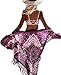 Rainlover Women's Fashion Swimwear Tassel Kimono Bikini Cover Up Beach Dresses (1-Purple)