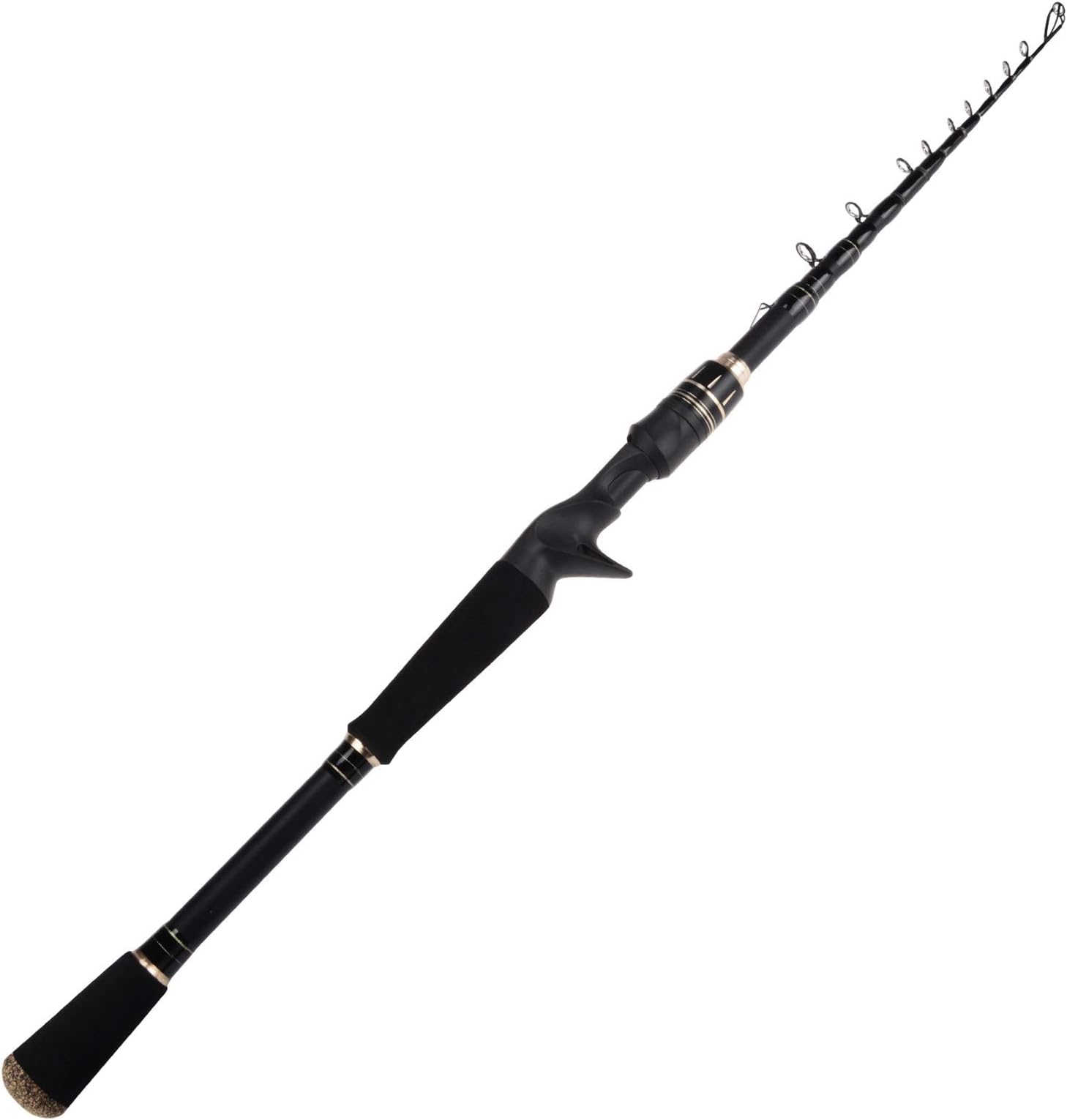 KastKingBlackhawk II Telescopic Fishing Rods, Graphite Rod Blanks & Durable Solid Glass Tip, Floating Guides, 1pc Fishing Rod Performance, Comfortable EVA Handle, Newly Designed Travel Rod
