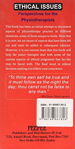 Ethical Issues: Volume 1: Perspectives for the Physiotherapists (Ethical Issues: Perspectives for the Physiotherapists) 1