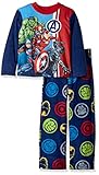 Marvel Big Boys' Universe 2-Piece Fleece Pajama Set, Blue, 8