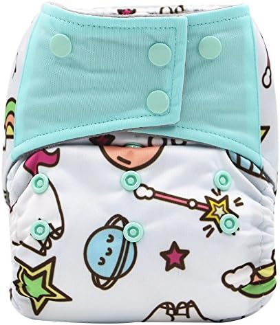 AIO Reusable Washable Cloth Diaper Nappy Charcoal Bamboo Insert Overnight (A26)