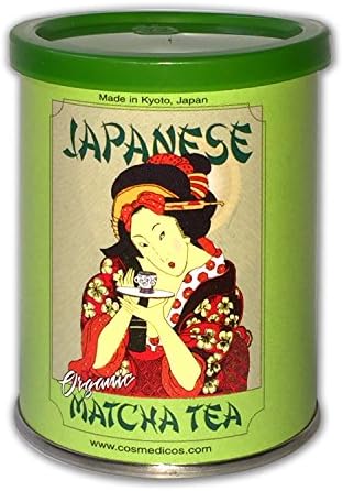 Cosmedicos Japanese Traditional Ceremonial Premium Grade Matcha Green Tea Powder USDA Organic - 30g Tin - 1.06oz