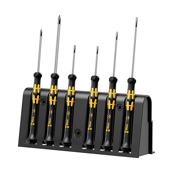 Wera Schraubendreher Set 1578 A/6 Elektroniker-Schraubendrehersatz ESD + Rack, 6-teilig, 05030170001